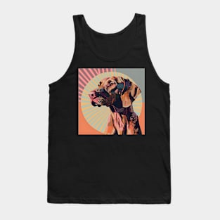 70s Vizsla Vibes: Pastel Pup Parade Tank Top